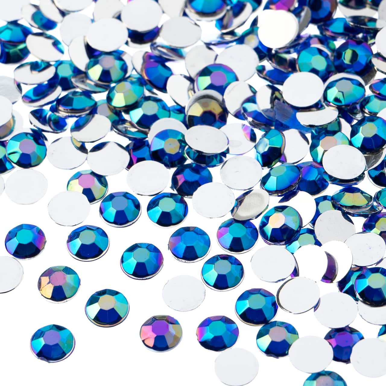 John Bead 6mm Acrylic Round Flat Back Rhinestones, 1,000ct.